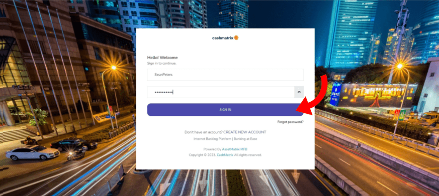 open a cashmatrix account