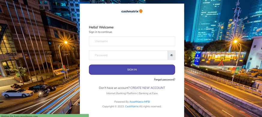 open a cashmatrix account